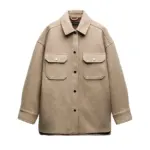 کت بلند مدل SOFT OVERSHIRT از برند ZARA