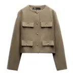 کت کوتاه مدل CROPPED FLAP برند ZARA
