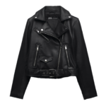 کت کوتاه چرم مدل FAUX LEATHER BIKER از برند ZARA
