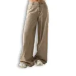 شلوار Wide-leg skater-fit twill pants برند Bershka - تصویر 2