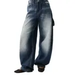 شلوار Baggy carpenter jeans برند Bershka - تصویر 4