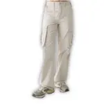 شلوار Adjustable straight fit cargo pants برند Bershka - تصویر 5