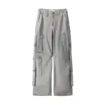 شلوار Cotton cargo pants with straps برند Bershka