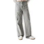 شلوار Adjustable straight fit cargo pants برند Bershka - تصویر 2