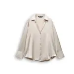 شومیز ساتن SATIN EFFECT SHIRT برند ZARA - تصویر 4