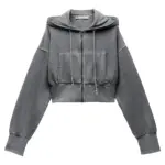 سویشرت SWEATSHIRT DRAWSTRING HOOD برند ZARA - تصویر 4