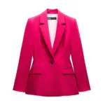 کت FITTED BLAZER WITH TOPSTITCHING برند ZARA