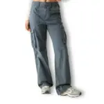 شلوار Adjustable straight fit cargo pants برند Bershka - تصویر 3